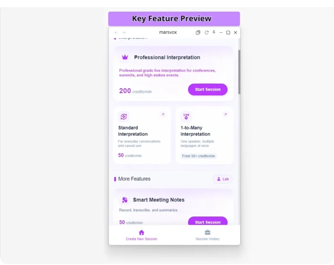 MarsVox Key Feature Preview